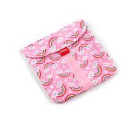 Tatay Bolsa Reutilizable Bocadillo - Urban Food Textil Pocket | Porta Sandwich Ajustable con Velcro | Forro Interior PEVA Impermeable | Libre de BPA | 18x0,3x18 cm, Arcoíris Rosa