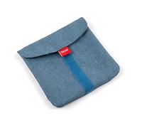 Tatay Bolsa Reutilizable Bocadillo - Urban Food Textil Pocket | Porta Sandwich Ajustable con Velcro | Forro Interior PEVA Impermeable | Libre de BPA | 18x0,3x18 cm, Azul Denim