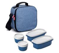TATAY Bolsa térmica porta alimentos Urban Food Casual 3L, 4 fiambreras impermeable Denim