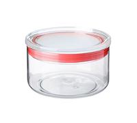 Tatay Bote Cocina Almacenaje 0,5 L | Tarro Cocina Transparente | Tapa con Cierre Silicona | Apilable | Plástico Libre de BPA | Apto para Lavavajillas | 12,5 x 12,5 x 8 cm, Rojo