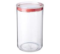 Tatay Bote Cocina Almacenaje 2 L | Tarro Cocina Transparente | Tapa con Cierre Silicona | Apilable | Plástico Libre de BPA | Apto para Lavavajillas | 12,5 x 12,5 x 22 cm, Rojo