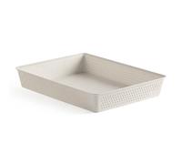 Tatay Caja Organizadora A4 Bohol | Cesta Almacenaje Plastico | Diseño Minimalista Funcional | Orden Hogar y Oficina | Plástico 100% Reciclado Libre de BPA | 26,5x35x5,5 cm, Ecohome