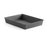TATAY Organizador A4 Bohol, de Polipropileno, Libre de BPA, Plástico 100% Reciclado, Gris Antracita, Medidas 26,5 x 35 x 5,5 cm