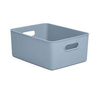 Tatay Caja Organizadora Baobab Diseño Compacto Asas Integradas | Caja Organizadora | Capacidad 15 L | Medidas 29,4x38,5x16 cm | Plástico Libre de BPA | Asas Integradas, Azul