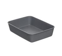 Tatay Caja Organizadora Baobab Libre de BPA Orden Hogar y Oficina | Caja Organizadora | Medidas 17,7x24x5,6 cm | Plástico Reciclado | Cesta Almacenaje Plástico | Diseño Elegante Funcional, Gris