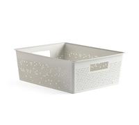 Tatay Caja organizadora rectangular Bohol 12 L – Polipropileno 100% reciclado, Libre de BPA, Blanco
