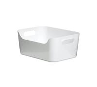 TATAY Caja de almacenamiento de 3,5 l de capacidad, polipropileno, sin BPA, color blanco. Dimensiones: 24,5 x 17 x 10,5 cm