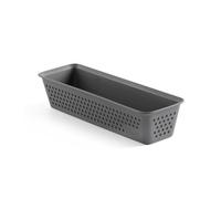 Tatay Caja Organizadora Slim Bohol | Cesta Almacenaje Plastico | Diseño Minimalista Funcional | Orden Hogar y Oficina | Plástico Reciclado Libre de BPA | 8,5x26x5,5 cm, Gris