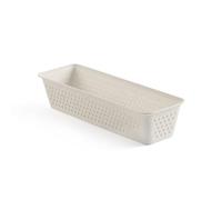 Tatay Caja Organizadora Slim Bohol | Cesta Almacenaje Plastico | Diseño Minimalista Funcional | Orden Hogar y Oficina | Plástico 100% Reciclado Libre de BPA | 8,5x26x5,5 cm, Ecohome