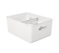 Tatay Set de 4 Cajas Organizadoras Baobab (1 x 15L, 1 x 5L, 2 x 1,5L), de Polipropileno, Libre de BPA, Color Blanco Pergamon