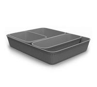 Tatay Set de 4 Organizadores, 1ud Slim + 1ud A6 + 1ud A5 + 1ud A4, Baobab, de Polipropileno, Libre de BPA, Color Gris