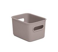 TATAY Baobab Cesta de ordenación Multiusos pequeña con Capacidad para 1,5 litros, Marrón Taupé, 12.8 x 16.7 x 10