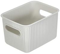 Tatay Cesta Almacenaje Plastico 1,5 L Baobab | Caja Organizadora | Asas Integradas | Diseño Compacto y Versátil | Plástico Reciclado Libre de BPA | 3,5x4,5x6.5 cm, Blanco