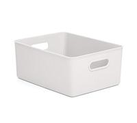 Tatay Caja Organizadora Rectangular Baobab, 15L de Capacidad, de Polipropileno, Libre de BPA, Color Blanco Pergamón, Medidas 29.4 x 38.5 x 16 cm