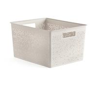 Tatay Cesta Almacenaje Plastico 20 L Bohol | Caja Organizadora | Ventilación Óptima | Sistema Modular Apilable | Asas Integradas | Plástico Reciclado Libre BPA | 30x39x21,5 cm, Ecohome