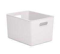 Tatay Caja Organizadora Rectangular Baobab, 22L de Capacidad, de Polipropileno, Libre de BPA, Color Blanco Pergamón, Medidas 29.4 x 38.5 x 23 cm