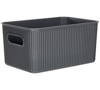 Tatay Caja organizadora Baobab 5 L – Polipropileno libre de BPA, gris antracita, asas integradas