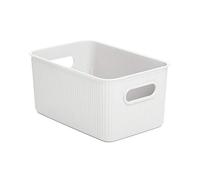 Tatay Caja Organizadora Rectangular Baobab, 5L de Capacidad, de Polipropileno, Libre de BPA, Color Blanco Pergamón, Medidas 18.1 x 27.2 x 13 cm
