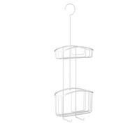 Tatay Cesta de Ducha Fácil Instalación Colgador Ducha 100% Inoxidable 2 | Cesta Ducha | Medidas 22,5x9x60 cm | Sin Taladro | Alturas Pintado | Diseño Moderno | Colgar con Drenaje Eficiente, Blanco