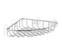 Tatay Cestillo Plano rinconero metálico con ventosas, 100% Inoxidable. Se Puede también Fijar con Tornillos