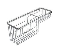 Tatay Cestillo Krom rectangular, dos niveles, gran capacidad, latón cromado y acero INOX