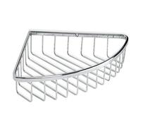 TATAY cestillo rinconero Krom, frontal redondeado, diseño funcional y práctico, fabricado en latón cromado y acero inox.