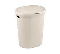 TATAY Cesto de Ropa Baobab, con Tapa, 40L de Capacidad, de Polipropileno, Libre de BPA, Plástico 100% Reciclado, Beige. Medidas: 41 x 33 x 50 cm
