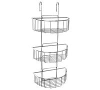 Tatay cestillo Metal Cromado, con 3 cestas, Colgar en la mampara de Ducha.