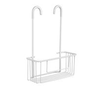 Tatay Colgador Ducha Aluminio | Resiste Humedad y Corrosión | Soporta 8 kg | Fácil Montaje Sin Taladro | Diseño Moderno | Cesta Ducha Colgar con Drenaje Eficiente | 28 x 12,8 x 38,5cm - Blanco Ártico