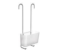 Tatay 4522002 Standard Single Cesta organizadora de Ducha o bañera Ajustable a Todo Tipo de grifos plástico polipropiel, Acero Inoxidable, Glacé, 20.5 x 11 x 41.5 cm