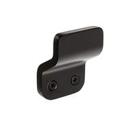 Tatay Colgador Individual de la Colección Onyx, en Aluminio anodizado Negro Mate. Doble Sistema de fijación, Tornillos y Sistema Glue & Fix, sin taladrar.