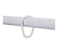TATAY 5570001 - Ganchos para cortina de ducha, pack de 12 unidades, Plástico polipropileno, Color blanco, 6 x 4 x 0.5 cm