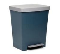 Tatay Cubo de Pedal Cubik, 23L de Capacidad, Pedal Retráctil, de Polipropileno, Libre de BPA, Bolsa Basura 30L. Color Azul Atlántico. Medidas 33.5 x 30 x 39cm