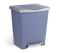 Tatay Cubo de Pedal Millenium, 23L de Capacidad, Apertura a Pedal, de Polipropileno, Libre de BPA, Bolsa Basura 30L. Color Azul. Medidas 33.5 x 30 x 39cm