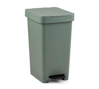 Tatay Cubo de Basura Cocina con Pedal Smart 25L | Diseño Compacto y Funcional | Uso Interior y Exterior | Compatible con Bolsas de 30L | Plástico Reciclado Libre de BPA | 26x36x47cm, Verde