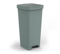 TATAY Cubo de Basura Cocina con Pedal Smart 40L | Diseño Compacto y Funcional | Uso Interior y Exterior | Apto para Bolsas de 30L a 50L | Plástico Reciclado Libre de BPA | 33x31x67cm, Verde