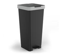 TATAY Cubo de Basura con Pedal Smart, 40L de Capacidad, Pedal Retráctil, Polipropileno, Libre de BPA, Bolsa Basura 45L. Color Negro. Medidas 33 x 31 x 67 cm