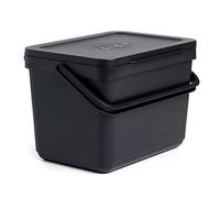 TATAY Cubo de Basura para Residuos Orgánicos, 6L de Capacidad, Polipropileno, Hecho con materiales 100% reciclados. Color Negro. Medidas 26,5 x 19 x 18,5 cm