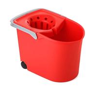Tatay Cubo de Fregona con Ruedas, de PP, Libre de BPA, Escurridor por Presión, con Asas. Fabricado en España. Color Rojo