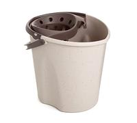 TATAY Cubo de Fregona Oval ECOHOME, de Polipropileno, Libre de BPA, Escurridor por Presión, con Asas, Fabricado en España, materiales 100% reciclados, Color Beige