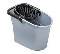 Tatay Cubo de Fregona Spider, de Polipropileno, Libre de BPA, Escurridor por Presión, Sin Salpicaduras, Fabricado en España, Color Gris. Medidas 34 x 28,5 x 30,5cm