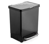 Tatay 1101600 Cubo Reciclaje, Negro, 33.50x31.00x42.00 cm