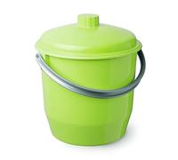 Tatay Cubo de Tapa, 17L de Capacidad, Polipropileno, Libre de BPA, Bolsa Basura 17L, Color Lima, Medidas 36 x 35 x 33 cm.