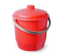 TATAY Cubo de Tapa, 17L de Capacidad, Polipropileno, Libre de BPA, Bolsa Basura 17L, Color Rojo, Medidas 36 x 35 x 33 cm.