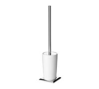 TATAY Escobilla WC | Acero Inoxidable y Zamak | Diseño Moderno y Minimalista | Escobillas de Baño 100 % Inox | 8.5 x 8.5 x 37.5 cm - Colección Ronda - Blanco