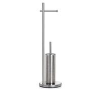Tatay Escobilla con portarrollos para el baño, de Pie, Sin Taladrar, Acero Inoxidable. Medidas 20,5 x 20,5 x 74,5 cm