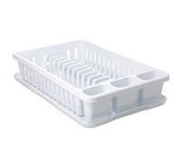 Tatay Escurridor de Platos con Bandeja, de PP, Libre de BPA, con Compartimento para Platos y Cubiertos, Medidas 27 x 42 x 10 cm