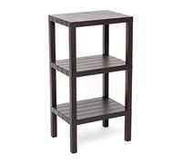 Tatay Estante de Baño Lombok Resiste Humedad Ideal Interior y Exterior | Estante Baño | Quick Fix | Fijación con Tornillos | Estanteria Baño de 3 Alturas | Peso hasta 30kg | Y Compatible, Gris Topo