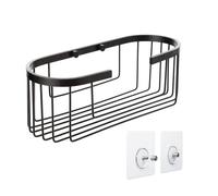 Tatay Estante de Ducha 12x11,5x30 cm Instalación sin Taladro | Estante Ducha | Aluminio Anticorrosión | Quick Fix | 100% Inoxidable | Resistencia de hasta 5kg | Incluye Sitema, Negro