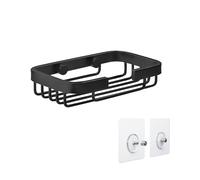 Tatay Estante de Ducha Quick Fix 100% Inoxidable Formato Rectangular | Estante Ducha | Medidas 9x3,2x14 cm | Aluminio Anticorrosión | Sin Taladro | Resistencia de hasta 5kg | Incluye Sitema, Negro